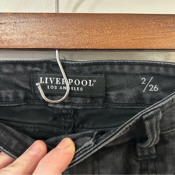 Liverpool Los Angeles Washed Charcoal Black Skinny Jeans Women’s Size 2/26” - Picture 3 of 8
